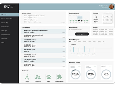 Student Portal Dashboard | Secondary School
| UX/UI case study