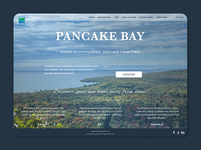 Online Subscription Landing Page | Pancake Bay Provincial Park