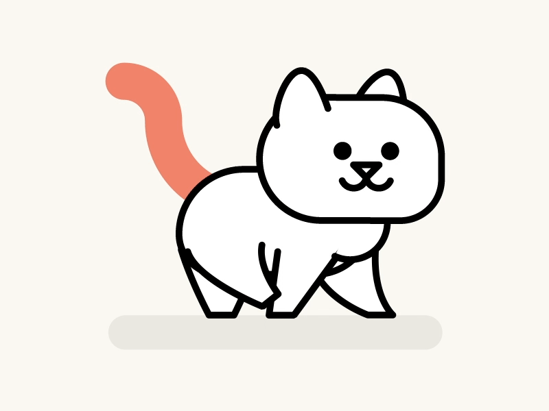 Cat walk cycle after effect cat chubby vector walkcycle