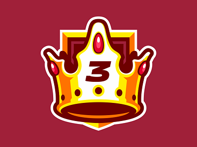 King 3 badge crown logo nimartsok sportslogo vector