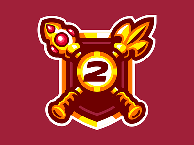 King 2 badge logo nimartsok shield sports logo vector