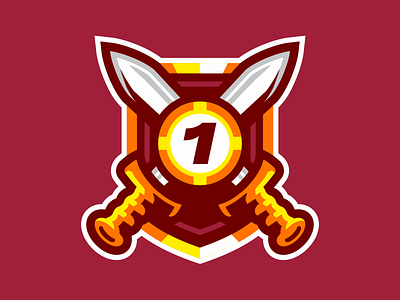 King 1 badge logo nimartsok shield sportslogo vector