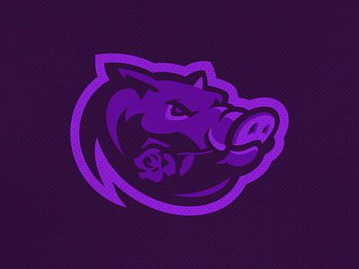 pig badge illustration logo mascot nimartsok pig rose sports design sports logo vector