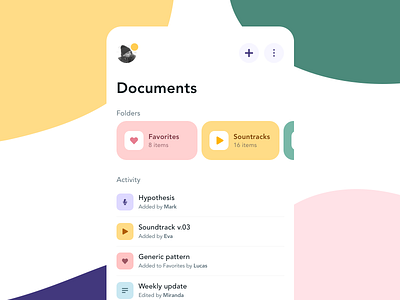 Documents app application interface ios mobile ui