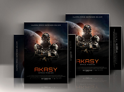 Sci Fi Movie Poster Template actors adventure poster advertising asteroids battle cinema disaster drama event flyer event poster fantastic futuristic movie poster movie template planets professional robot sci fi science fiction space