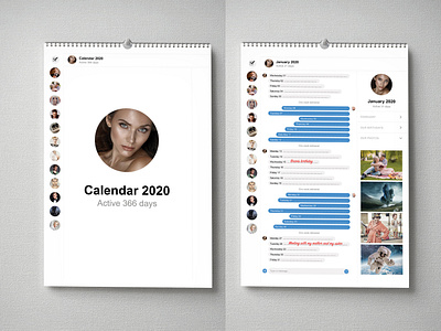 Wall calendar 2020 2020 avatar calendar chat fun social media wall calendar