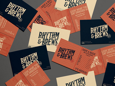 Rhythm & Brews Bar Branding bar branding bar logo branding branding design collateral design logo western logo