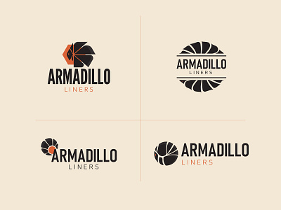 Armadillo Liners Logo Exploration branding branding design design icon illustration logo logo design logo idea vector