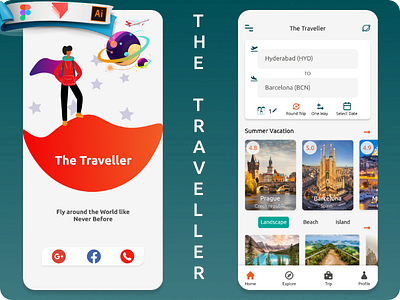 Travel App animations app appdesign clean color designer figma flight flightapp flightbooking hotelapp hotelbooking illustrator ios prototype travel travelapp ui uiux ux