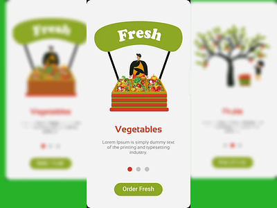Vegetable App animation app app design cart clean color design designer figma illustration illustrator interface ios protopie shopping ui user interaction user interface vegetable vegetable app