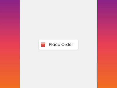 Place Order Button Micro Interaction animation app app design button cart clean delivery figma food icon design icons illustration illustrator interaction interaction design micro interaction order shop uiux