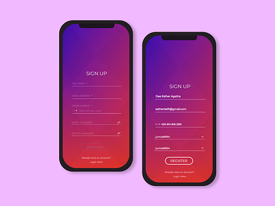 Sign up UI