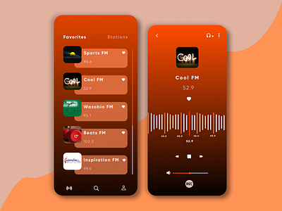 Radio UI design mobile ui ui ux