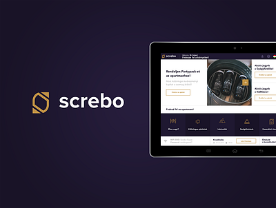 Screbo adobe illustrator adobe xd airbnb branding logo sketchapp smarthome startup tablet ui ux