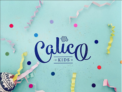 Calico Kids baby baby clothes confetti kids logo visual identity visual art