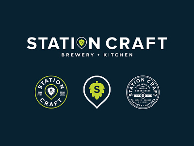 Station Craft beer branding brewery crowler dana point hop logo restaurant typography