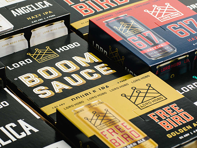 Lord Hobo Brewing Brand Unification 617 beer beer branding beer can beer can design beer label beer packaging boomsauce boston branding brewery can can design craft beer freebird ipa packaging typography unification