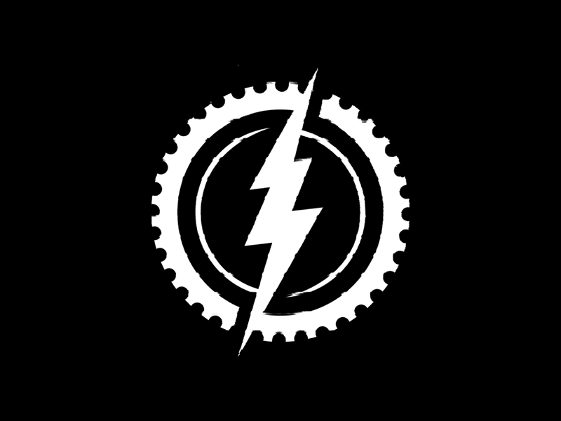 Brand Exploration action sports badge bike branding bolt brand identity branding distressed electric epic illustration lightning logo logotype typography vector