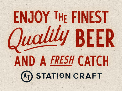 Station Craft Exploration antique beer beer branding dana point fish restaurant branding sign painter signage station craft typography vintage