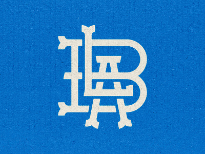 LBA Monogram baseball branding distressed emblem jersey monogram sports stadium typography vintage