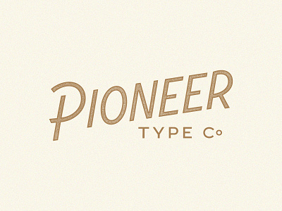 Pioneer Type Co branding distressed logo typography vintage