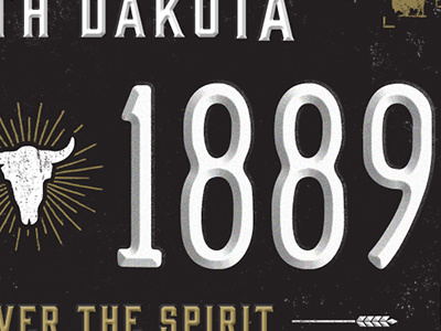 North Dakota License Plate buffalo car gold licenseplates northdakota skull stateplates travel typography west