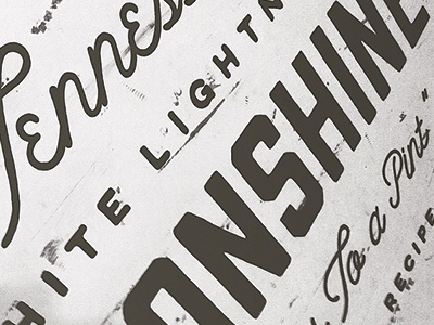 Moonshine distressed handpainted lettering moonshine oneshotpaint signage tennessee typography vintage
