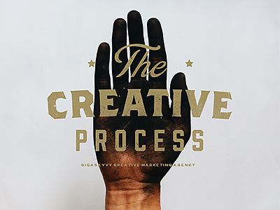 The Creative Process creative dirt distressed gigasavvy lunchnlearn paint talk typography