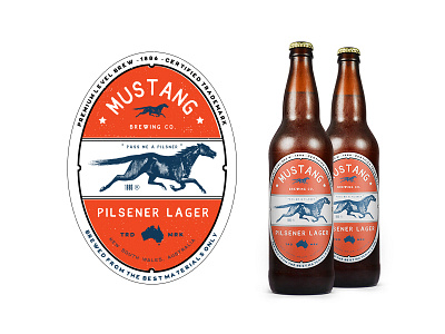 Pass Me A Pilsner alcohol beer branding brew classic horse label pilsner typography vintage