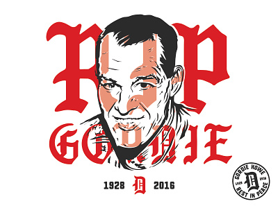 RIP Mr Hockey detroit gordie hockey howe illustration legend rip typography vintage