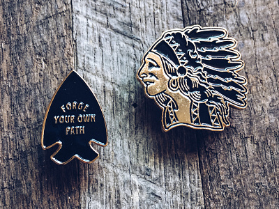 Lapel Pins arrowhead enamel flare handmade handwork headdress indian lapel metal native pin
