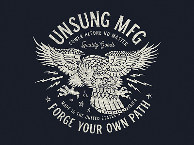 Eagle Tee apparel classic eagle iconic illustration lightning tee typography usa vintage
