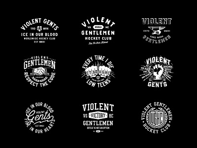 VGHC anvil apparel athletic badge classic fist hockey illustration sports typography