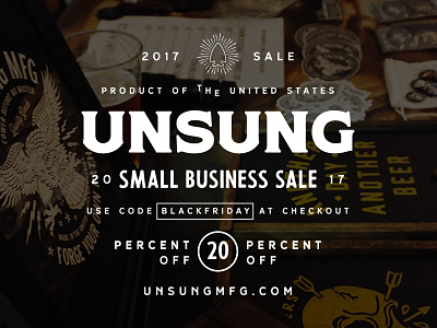 Holiday Sale 2017 black friday holiday sale shop typography unsung