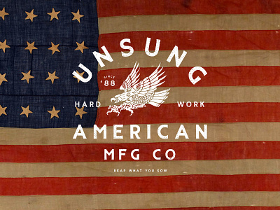 Be Free american apparel classic eagle hard work lockup logo simple typography