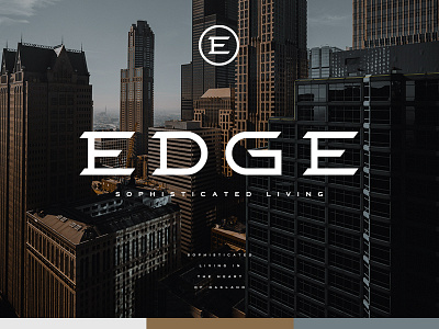 Edge Branding angular branding custom typeface edgy letterforms logo residential sophisticated typography vector