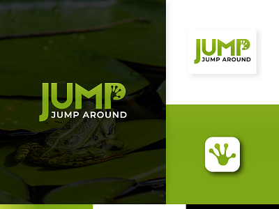 Jump Jump Around animal app icon branding design frog logo icon identity logo design logo mark modern realestate simple vector