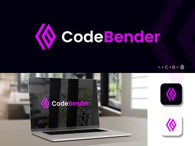 CodeBender Logo abstract app icon branding design icon it company logo logo design logo mark logo trend logo type minimmalist modern logo tech vector