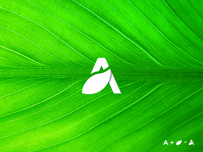 Letter A + Leaf Logo Concept