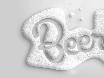 Beer foam beer foam logo type