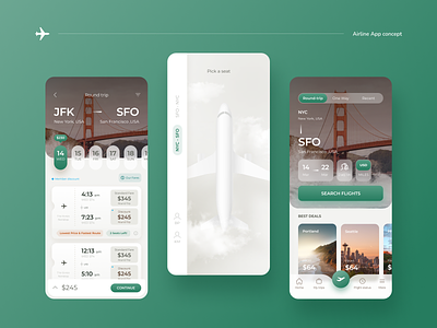 Airline App Concept airline app ios redesign ui