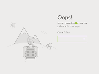 DailyUI 008 - 404 page 404 dailyui illustration lines ui