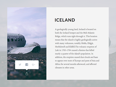 Dailyui 010 - Socialsharing 010 dailui iceland share social