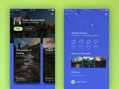 Trekking app app hike ios iphone landscape map photography track weather