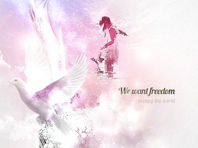 Freedom artwork freedom illustration occupy pink purple