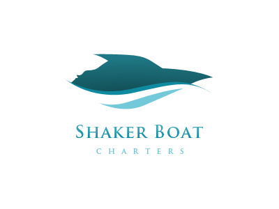 Shakerboat Logo boat charter logo wave