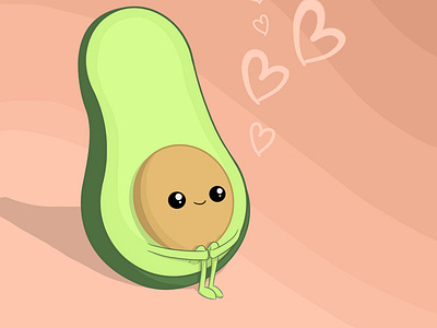 Avocado Wallpaper 2d art 2d character avocado cartoon character design illustration kawaii mascot