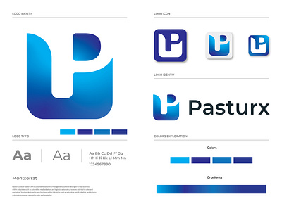 Pasturx Logo Branding || App Icon Design abstract app icon app icon design brand identity design company brand logo corporate creative logo design fashion logo golden ratio logo logo mark minimal minimalist logo mobile app modern print software typography uiuxdesign