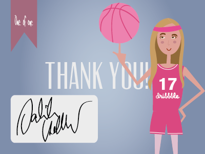 Dribbble Invite Thank You basketball damn invite png trading cards