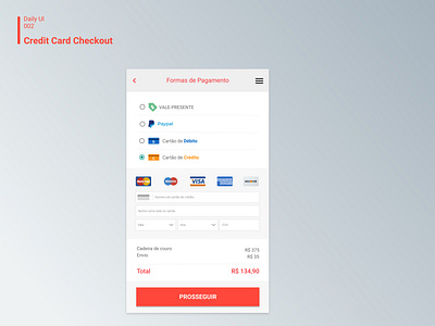 Daily UI #002 Credit Card Checkout